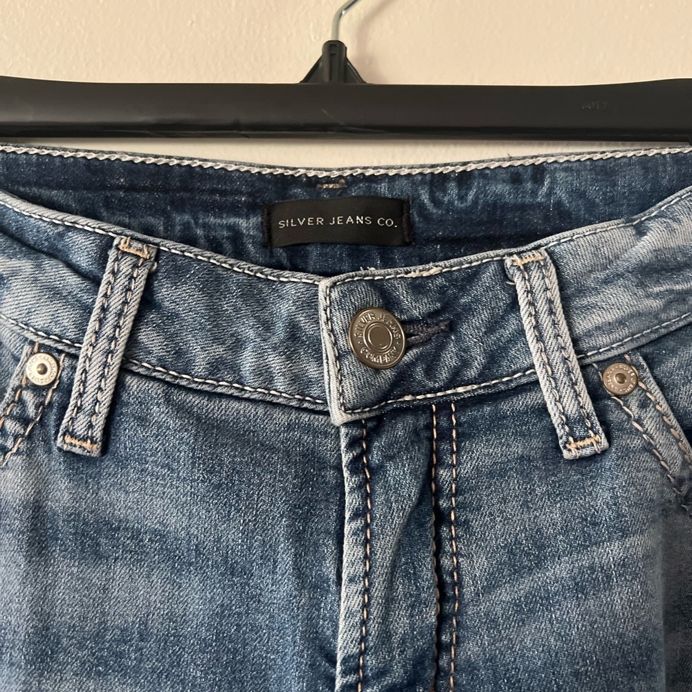 Silver Jeans Blue Boyfriend Distressed Denim - Picture 4 of 7
